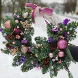 Рождественский венок "Северное сияние"