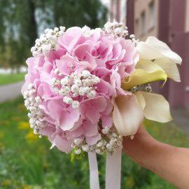 Букет невесты "Розовый фламинго"