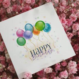 Открытка "Happy Birthday" (шары)