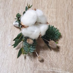 Бутоньерка с хлопком